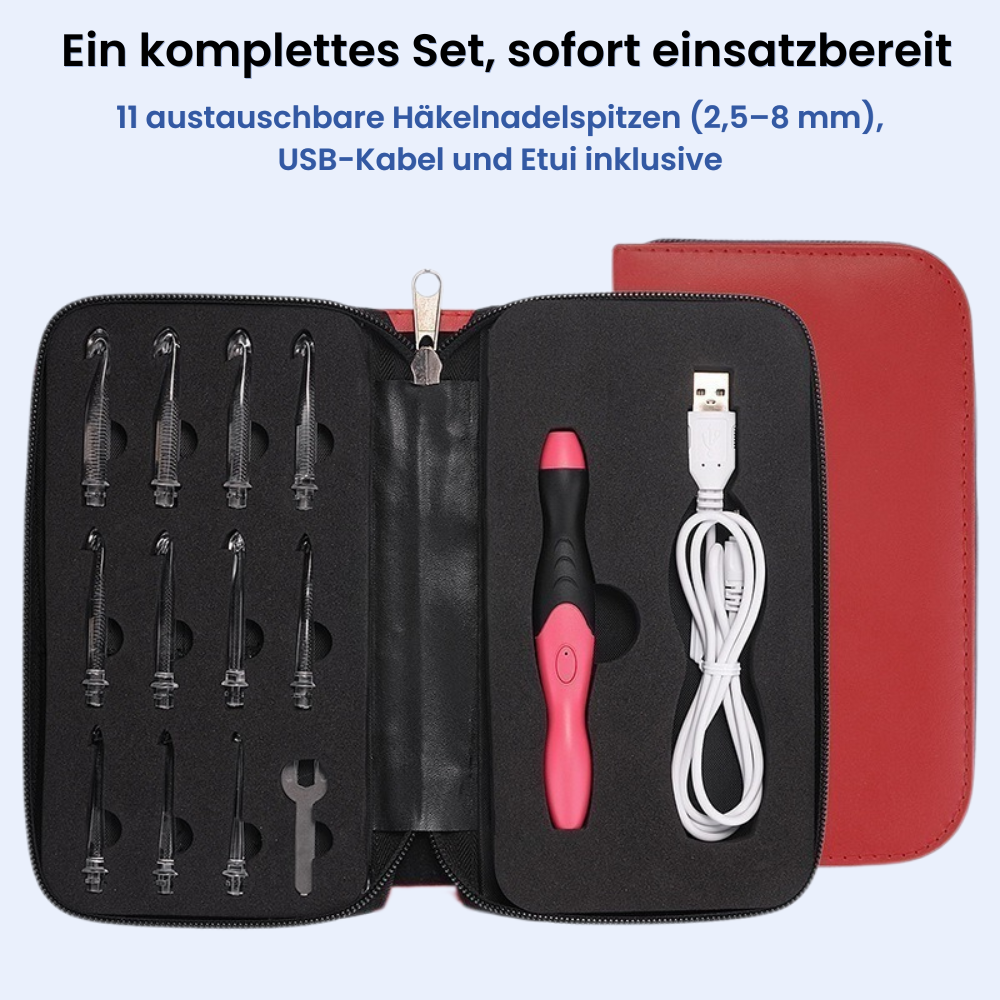 Crealis LichtHäkel™ – Set beleuchteter Häkelnadeln für optimale Sicht