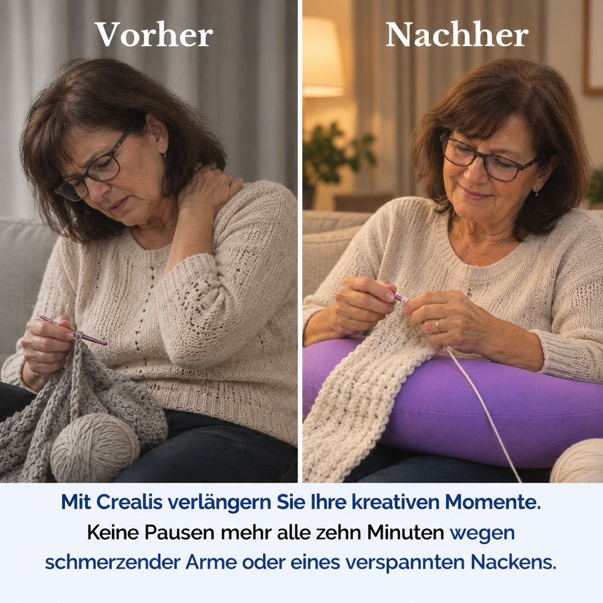 Ergonomisches Crealis-Kissen – Ihr Komfort-Verbündeter für kreative Momente