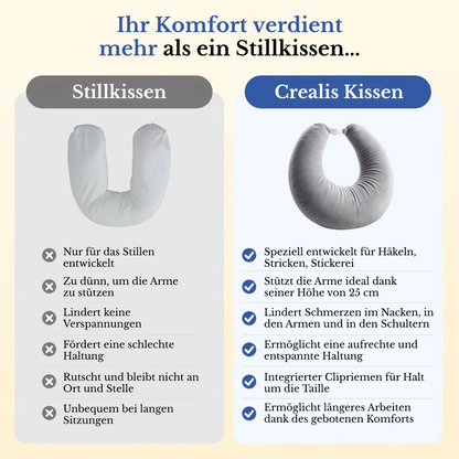 Ergonomisches Crealis-Kissen – Ihr Komfort-Verbündeter für kreative Momente