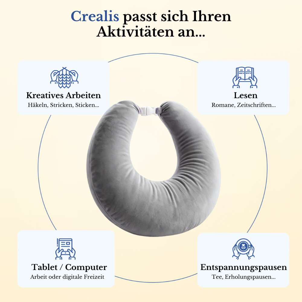 Ergonomisches Crealis-Kissen – Ihr Komfort-Verbündeter für kreative Momente