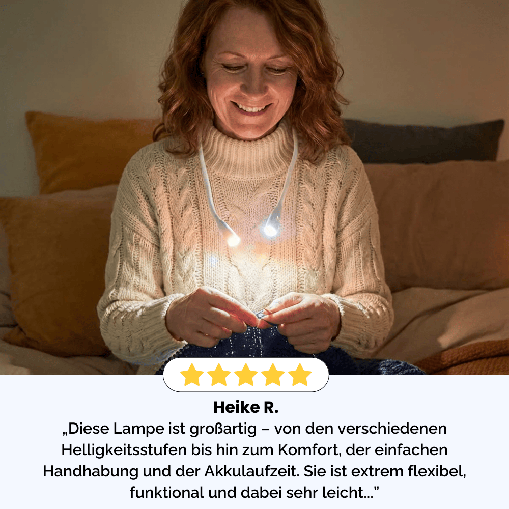 LumiCrealis – Ihre Nackenlampe fürs Handarbeiten