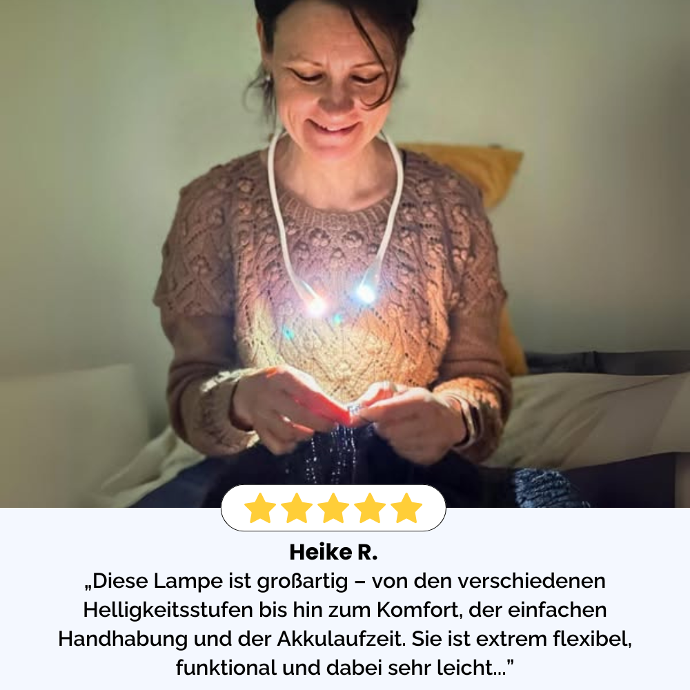 LumiCrealis – Ihre Nackenlampe fürs Handarbeiten